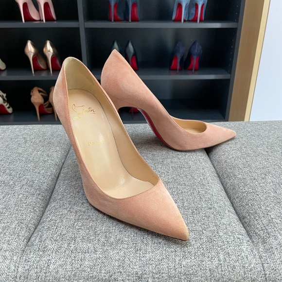 Christian Louboutin Décolleté (Kate) 100, Dusty Pink Suede EU38.5 (fits a US8) - Picture 3 of 8
